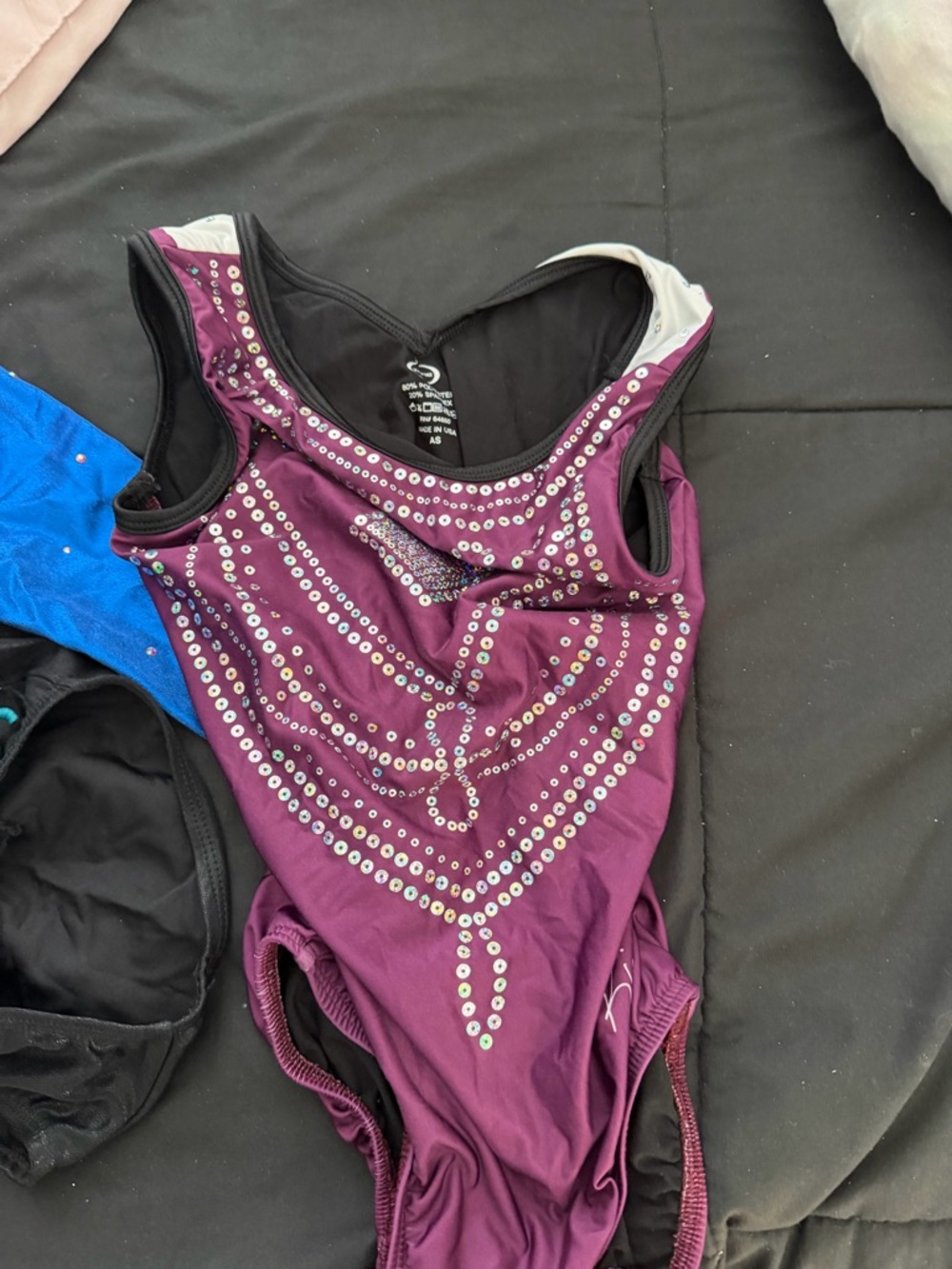 Embellished Plum Performance Leotard